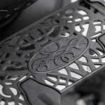 Barber stuhl in elegantem Schwarz, Herren Friseurstuhl Mae, Barbershop stuhl