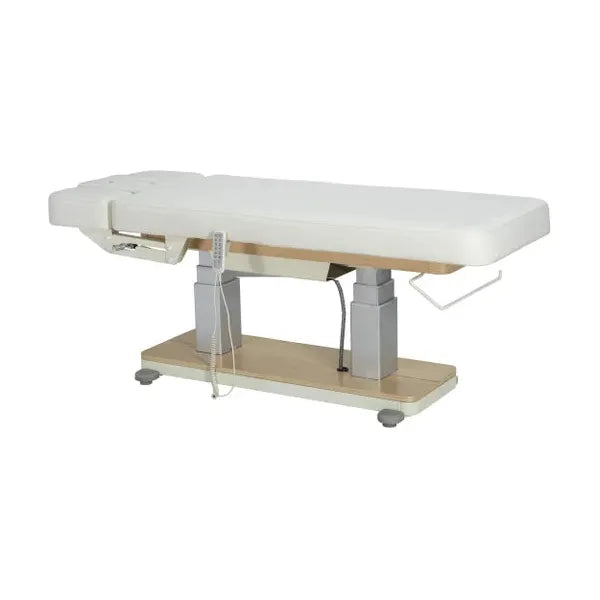 Elektrische Massageliege mit 4 Motoren, Massagetisch mit Heizfunktion, LED, Behandlungsliege Virgo in modernem Design.