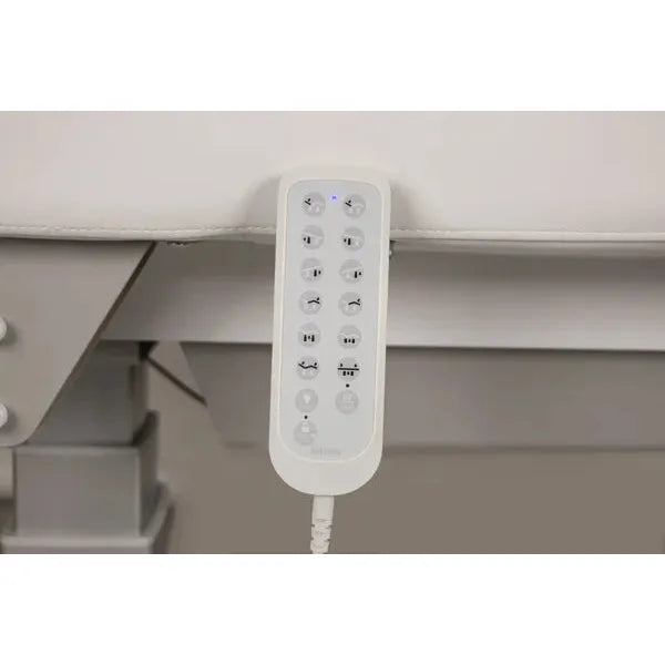 Elektrische Massageliege mit 4 Motoren, Massagetisch mit Heizfunktion, LED, Behandlungsliege Virgo in modernem Design.
