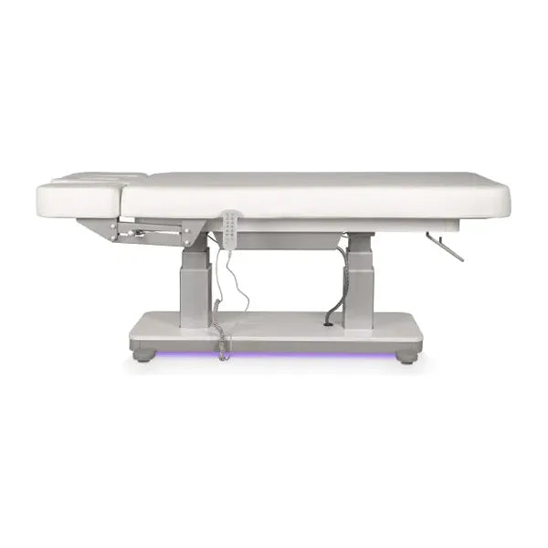 Elektrische Massageliege mit 4 Motoren, Massagetisch mit Heizfunktion, LED, Behandlungsliege Virgo in modernem Design.