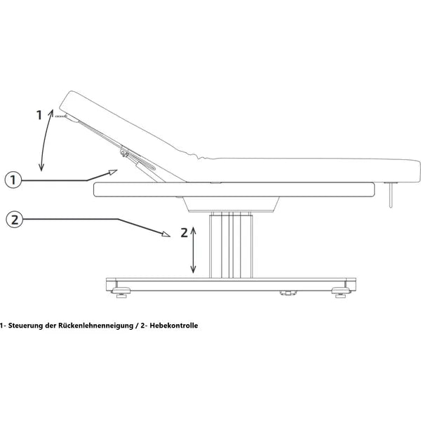 Hochwertige Elektrische Massageliege mit 1 Motor, Massagetisch in Weiß, Behandlungsliege Orion für optimale Behandlungen.