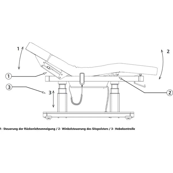 Vielseitige elektrische Massageliege mit 4 Motoren, Heizfunktion und LED – perfekt für professionelle Behandlungen.