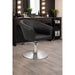 Friseurstuhl Cosmo – luxuriöser, eleganter Salonstuhl mit verchromter Basis und verstellbarem Hebel für Profis.