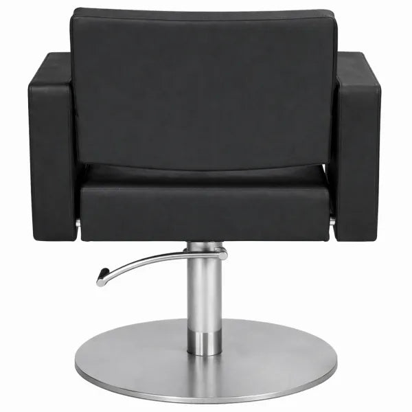 Friseurstuhl Flirty – eleganter Profi-Friseurstuhl mit Hydraulikpumpe und Rundbasis, schwarz