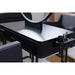 Friseurbedienplatz Nicole freistehend mit LED-Spiegel, Steckdosen, elegantes minimalistisches Styling-Unit-Design