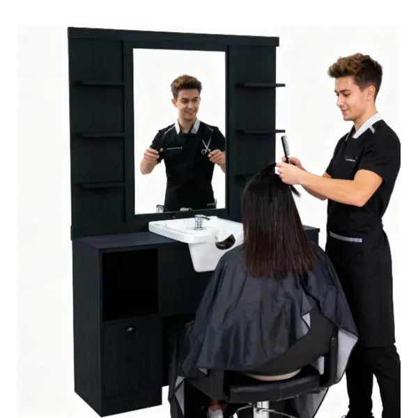 Vorwärtswaschbecken friseur OKE 2/98/W, Friseur Bedienplatz mit Vorwärtsausrichtung - Tiptop - Einrichtung