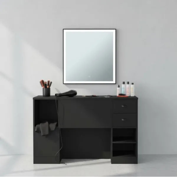 Friseur Bedienplatz aus Melaminholz, Modularer Barbiersalon, Friseurarbeitsplatz Oke - Tiptop - Einrichtung