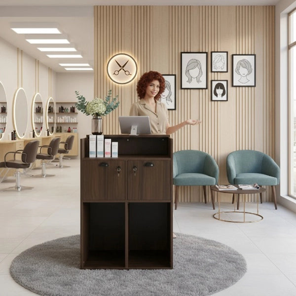 Friseur Rezeption Empfangstheke Dunkle Aok Oke 5 B - Tiptop - Einrichtung