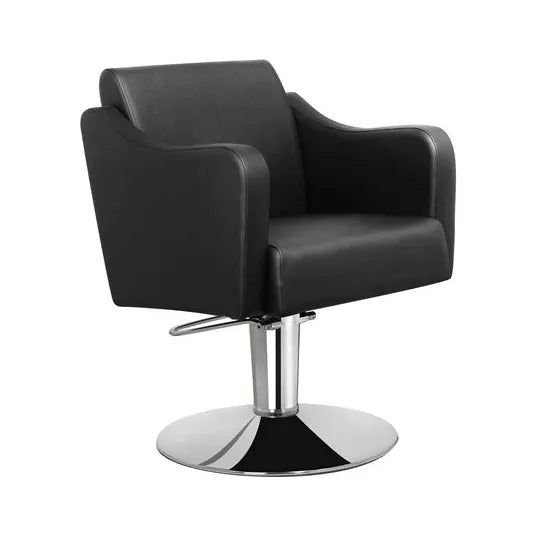 Friseurstuhl in eleganter Schwarz-Farbe, Luxuriöser Friseur stuhl Petal, perfekt für stilvolle Salons.