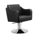 Friseurstuhl in eleganter Schwarz-Farbe, Luxuriöser Friseur stuhl Petal, perfekt für stilvolle Salons.