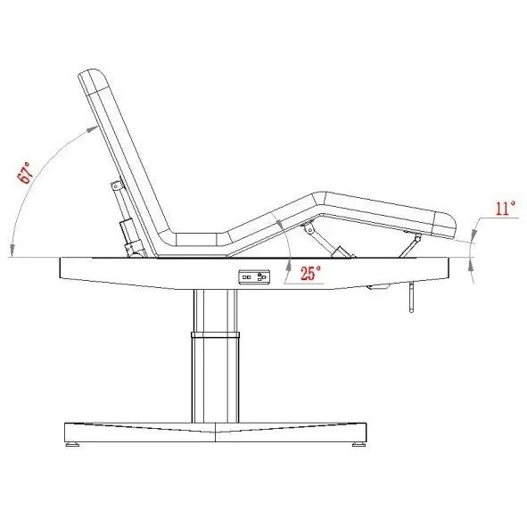 Massageliege Ulna+ – elektrisch, 3 Motoren, verstellbare Rücken- und Beinauflage, Kosmetik & Spa