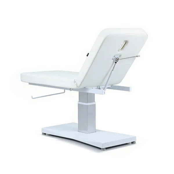 Elektrische Massageliege Hern+ mit 1 Motor, höhenverstellbar, weiße Kosmetikliege für Spa & Wellness