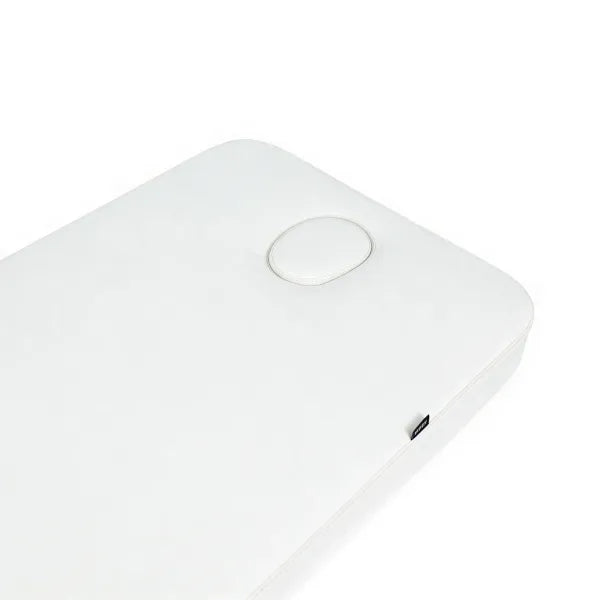 Elektrische Massageliege Hern+ mit 1 Motor, höhenverstellbar, weiße Kosmetikliege für Spa & Wellness