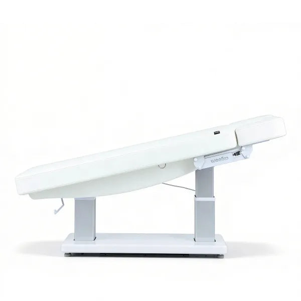 Weiße SPA-Massageliege Tensor+ mit 4 Motoren und Heizfunktion, Premium Kosmetikliege