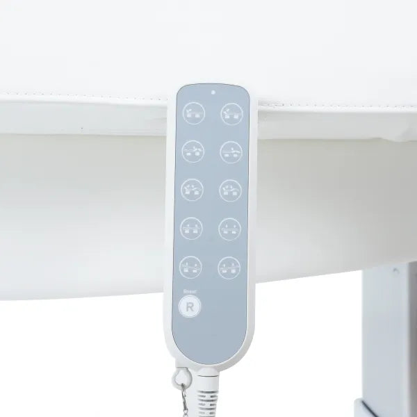 Fernbedienung der SPA Tensor+ Massageliege mit vier Motoren und Heizung, weiß