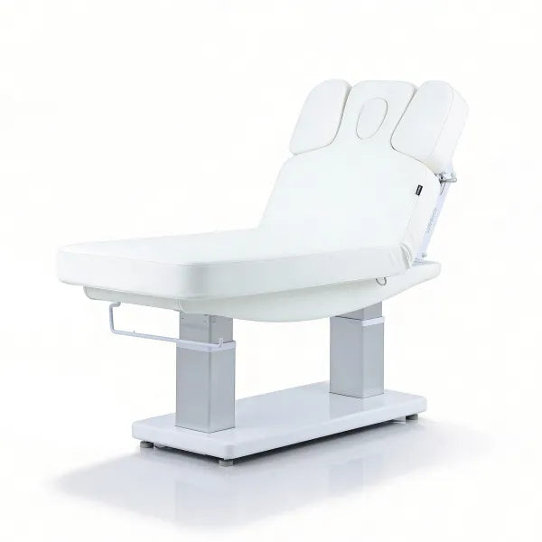 Weiße SPA- Elektrische Massageliege Tensor+ mit 4 Motoren und Heizung – Premium Kosmetikliege