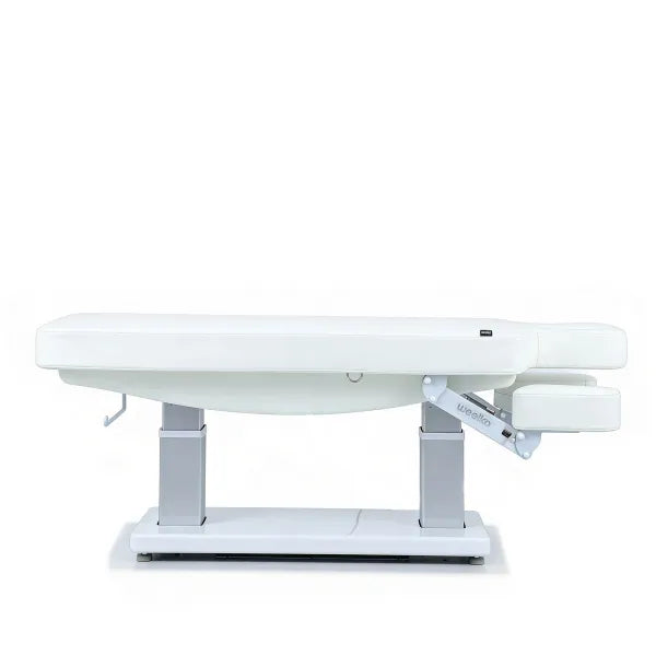Weiße SPA-Massageliege Tensor+ mit vier Motoren und Heizfunktion, Premium-Kosmetikliege