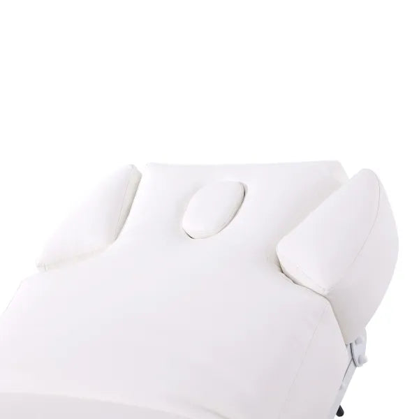 Weiße Elektrische Massageliege TROCH+ Premium Spa-Liege mit 4 Motoren und Heizung – Kosmetikliege Premium