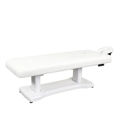Elektrische Massageliege Isom – Luxus Spa-Liege mit 2 Motoren, PU-Weiß