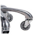 Sattelhocker ACTION – ergonomischer Salonhocker mit verchromten Rollen und stabiler Basis.