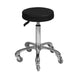 Rollhocker MOTION: höhenverstellbarer Salonhocker mit PU-Sitz, Aluminium-Fußkreuz und Rollen.