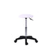 Pedi cosmetic rolling stool: height-adjustable ergonomic work stool with chrome column and five-star wheeled base.