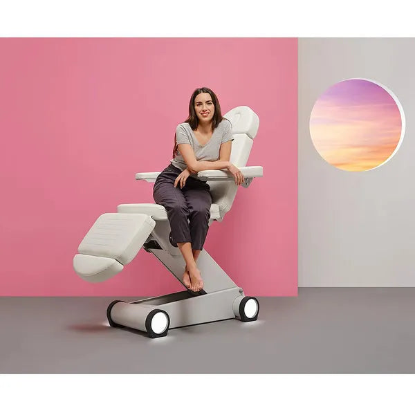 Kosmetikliege elektrisch mit 4 Motoren, Behandlungsliege B-Light, Kosmetikstuhl