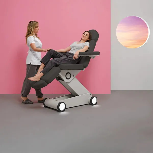 Kosmetikliege elektrisch mit 4 Motoren, Behandlungsliege B-Light, Kosmetikstuhl