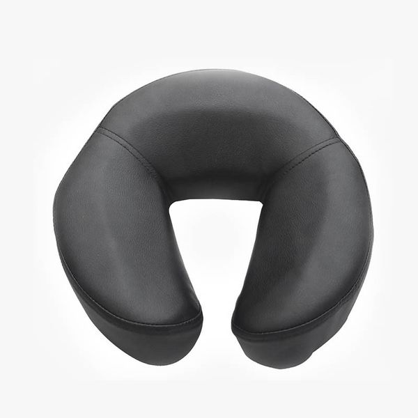 Schwarzes ergonomisches Gesichtskissen BROW in U-Form für Massageliegen, professioneller Einsatz.