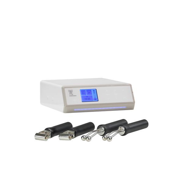 BEQUIPMENT 313B galvanic facial device with infusion, rotary brush, and assorted treatment wands.