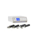 BEQUIPMENT 313B galvanic facial device with infusion, rotary brush, and assorted treatment wands.