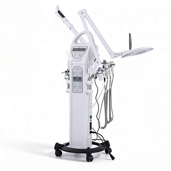 H5050 9-in-1 Kosmetik-Multifunktionsgerät: Profi Beauty Tower mit Ultraschall, Hochfrequenz & Vapozon, mobiler Stand
