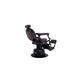 Barber chair VOLT Braun, electric height-adjustable with electric footrest, foldable, premium comfort for barbershops.
