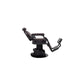 VOLT Braun barber chair with electric height adjustment and foldable premium electric footrest for barbershops.