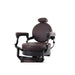 Barber chair VOLT Braun with electric height adjustment and foldable footrest, premium comfort for busy barbershops.