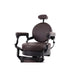 VOLT Braun barber chair: electric height-adjustable with footrest, foldable, premium comfort for barbershops.