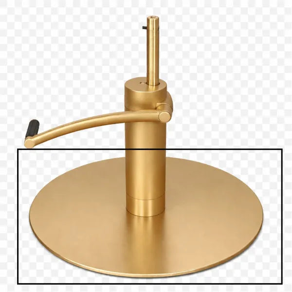 Friseurstuhl Cosmo: Goldene Salonstuhl-Basis mit Hebel, luxuriöses Profi-Design