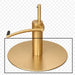Goldene Hydraulikpumpe mit runder Basis – Profi-Friseurstuhl-Design