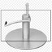 Friseurstuhl-Basis mit Hydraulikpumpe und seitlichem Bedienhebel