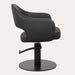 Friseurstuhl LIRA mit Hydraulik – ergonomisch, stabil und komfortabel, schwarzes Leder