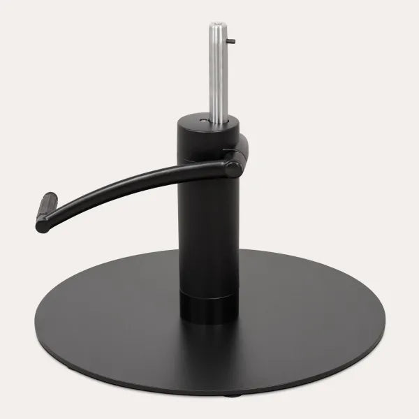 Hydraulische Friseurstuhl-Säule auf runder schwarzer Basis mit Hebel
