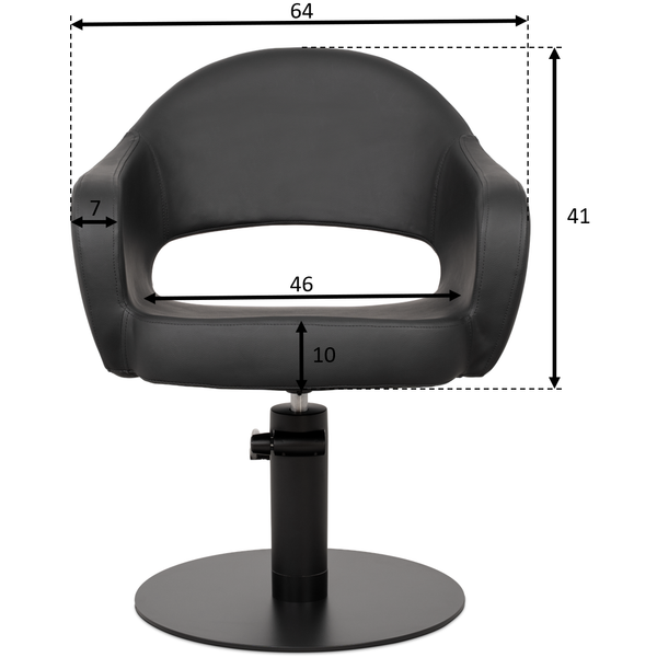 Friseurstuhl LIRA mit Hydraulik – ergonomisch, stabil, komfortabel, hochwertiger Stylingstuhl für Salons