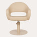Friseurstuhl LIRA mit Hydraulik in Beige, ergonomisch geformt, stabile Basis, komfortables Design
