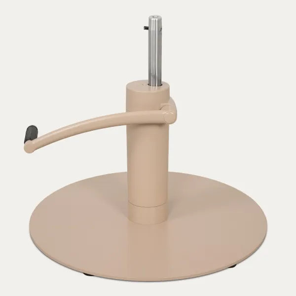 Hydraulikzylinder eines Friseurstuhls LIRA – beige Basis, verstellbarer Hebel, stabiles, ergonomisches Design