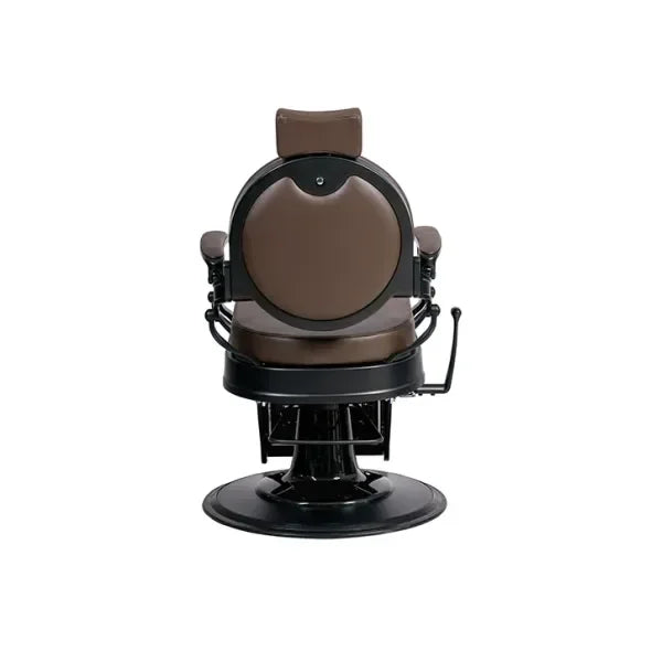 Barber stuhl in Schwarz-Braun mit hydraulischer Pumpe, Herren Friseurstuhl Mae, Barbershop stuhl - Tiptop - Einrichtung