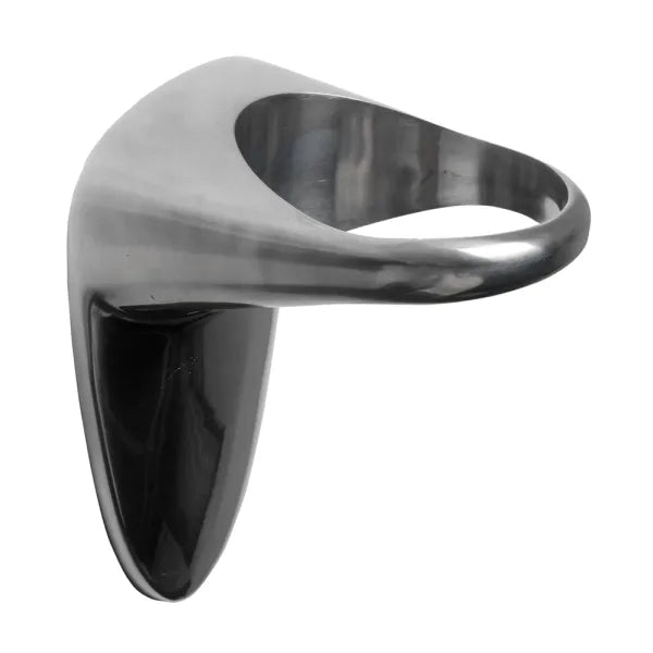 Fönhalter Wand Aluminium CIRCLET – hochwertiger Aluminiumguss-Wandhalter, silber-schwarz