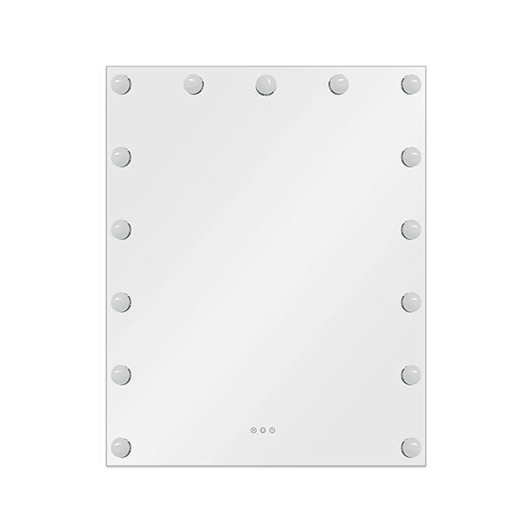 Kosmetikspiegel Shine mit LED-Beleuchtung eleganter Schminkspiegel – 15 LED-Kuppeln, USB-Ladeanschluss, individuell konfigurierbar.