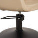 Friseurstuhl in eleganter Schwarz-Farbe mit Schwarzer runder Fuß, Luxuriöser Friseur stuhl Whim R - Tiptop - Einrichtung