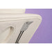 Electric massage table Vital with 1 motor, height-adjustable treatment bed, white upholstery, side lever.