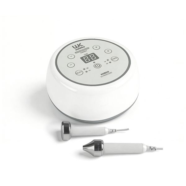 Kosmetik-Ultraschallgerät WKB010 mit Digitalanzeige, Tastenfeld und Aufsätzen für Studio und Spa